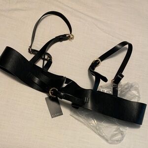 NWT Elegant Black Leather Harness by Eloquii sz 26/28